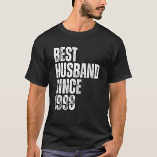 Mens Best Husband Since 1998 Vintage Wedding Anniv T-Shirt