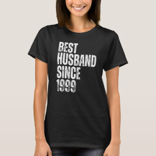 Mens Best Husband Since 1999 Vintage Wedding Anniv T-Shirt