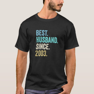 Mens Best Husband Since 2003 19th Wedding Annivers T-Shirt