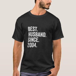 Mens Best Husband Since 2004   17Th Wedding Annive T-Shirt