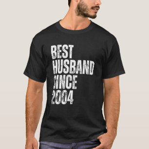 Mens Best Husband Since 2004 Vintage Wedding Anniv T-Shirt