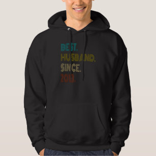 Mens Best Husband Since 2013 Vintage Couples Marri Hoodie