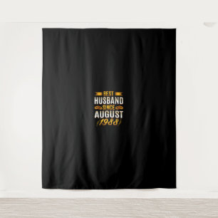 Mens Best Husband Since August 1988 - Funny 32nd Tapestry