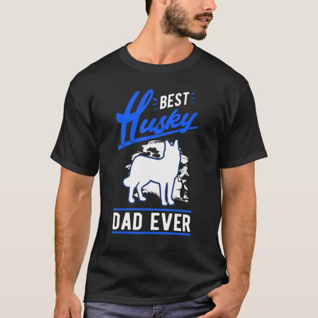 Mens Best Husky Dad Ever Husky Dad T-Shirt (Front)