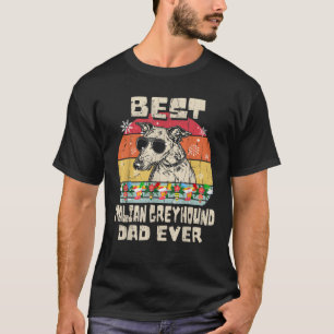 Mens Best Italian Greyhound Dad Ever Retro Christm T-Shirt
