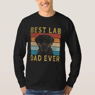 Mens Best Lab Dad Ever Vintage Labrador Chocolate T-Shirt
