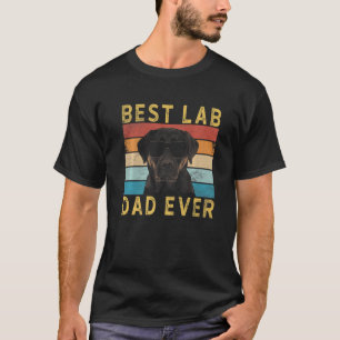 Mens Best Lab Dad Ever Vintage Labrador Chocolate T-Shirt