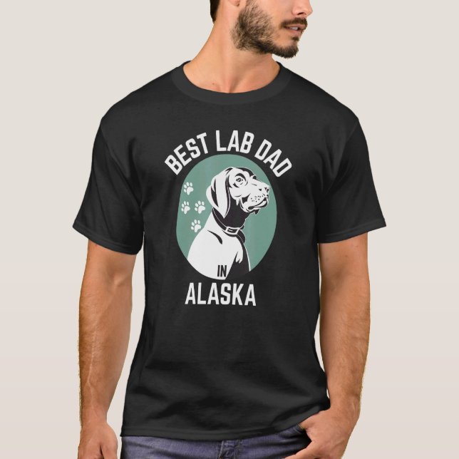 Mens Best Lab Dad In Alaska Dog Dad T-Shirt (Front)