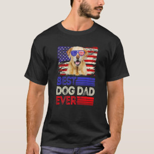 Mens Best Labrador Dad Ever American Flag Patrioti T-Shirt