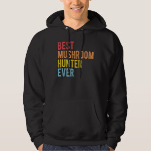 Mens Best Mushroom Hunter Ever Retro Fungi Dad Hoodie