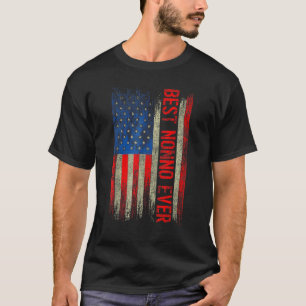 Mens Best Nonno Ever Fathers Day Us American Flag T-Shirt