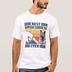 Mens Best Norwegian Elkhound Dad Ever Funny Dog Lo T-Shirt