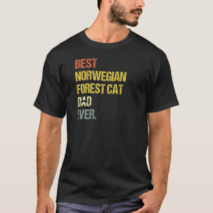 Mens Best Norwegian Forest Cat Dad T-Shirt