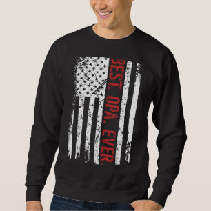 Mens Best Opa Ever Us American Flag For Father's Sweatshirt