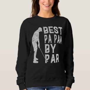 Mens Best Pa Paw By Par Father's Day   Golf Vintag Sweatshirt