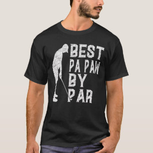Mens Best Pa Paw By Par Father's Day   Golf Vintag T-Shirt