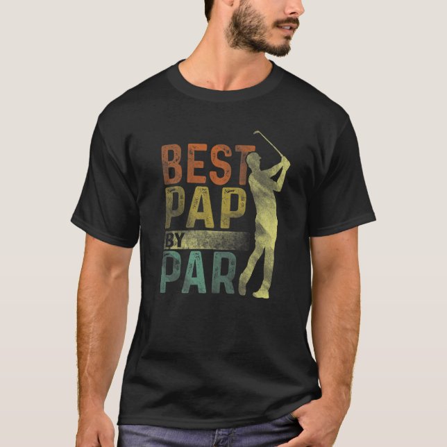 Mens Best Pap By Par  Golf  Fathers Day Grandpa T-Shirt (Front)