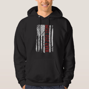 Mens Best Pap Ever Us American Flag For Father's Hoodie