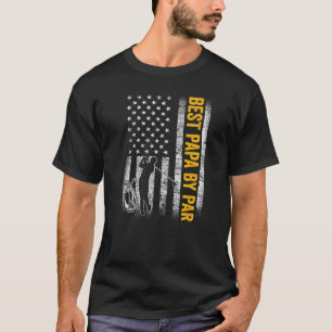 Mens Best Papa By Par Us American Flag Father's Da T-Shirt