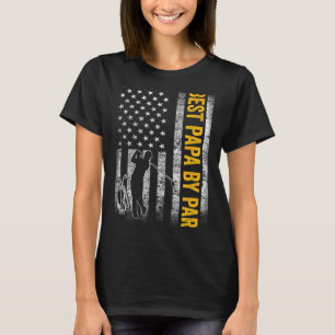 Mens Best Papa By Par Us American Flag Father's Da T-Shirt