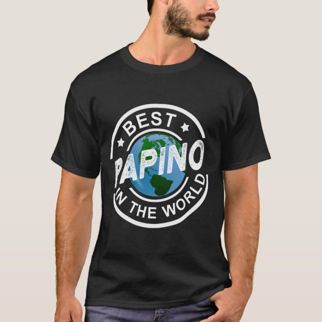 Mens Best Papino In The World Italian Daddy T-Shirt (Front)