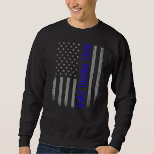 Mens Best Papou Ever Us American Flag For Father Sweatshirt