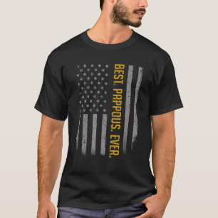 Mens Best Pappous Ever American Flag Gift For Fat T-Shirt