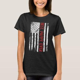 Mens Best Pappy Ever Us American Flag For Father' T-Shirt
