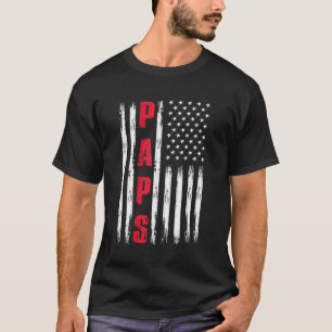 Mens Best Paps Ever Us Flag For Stepdad Fatheru201 T-Shirt