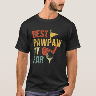 Mens Best Pawpaw By Par  Funny Golf Father's Day T-Shirt