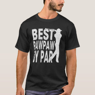 Mens Best Pawpaw By Par Vintage Pro Golfer Father T-Shirt