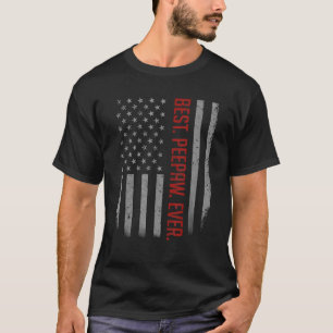 Mens Best Peepaw Ever American Flag For Father's T-Shirt