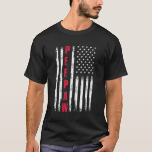 Mens Best Peepaw Ever Us Flag For Stepdad Fatheru2 T-Shirt