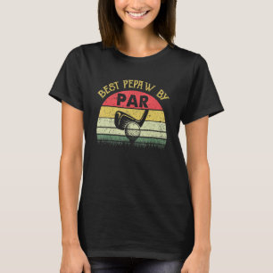 Mens  Best Pepaw By Par Father's Day Golf  Golfer T-Shirt