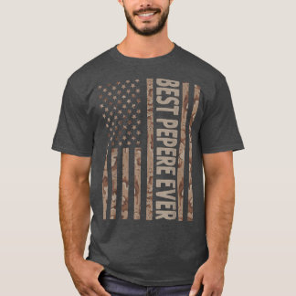 Mens Best Pepere Ever US American Flag Funny Grand T-Shirt