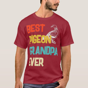 Mens Best Pigeon Grandpa Ever Retro Pigeon Dad T-Shirt