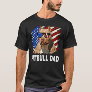 Mens Best Pitbull Dad Ever American Flag 4th Of J T-Shirt