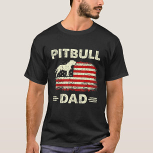 Mens Best Pitbull Dad Ever - American Flag 4th Of T-Shirt