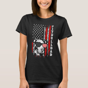 Mens Best Pitbull Dad Ever Pit Bull Dog American F T-Shirt