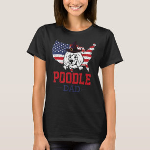 Mens Best Poodle Dad Dog Owner  Fathers Day  Doggy T-Shirt