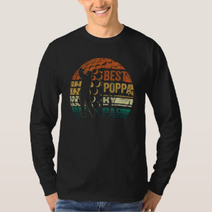 Mens Best Poppa By Par Retro Father's Day Golf T-Shirt