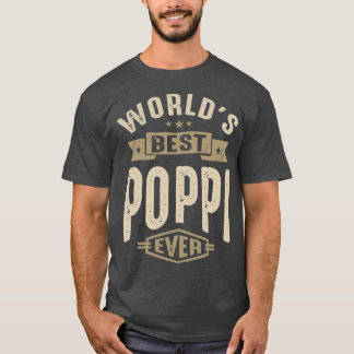Mens Best Poppi Ever Funny Dad Grandpa friends ret T-Shirt