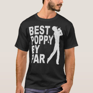 Mens Best Poppy By Par  Disc Golf  For Men Fathers T-Shirt