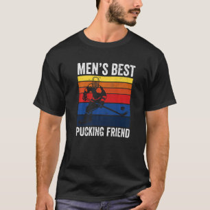 Mens Best Pucking Dad Father's Day Hockey Dad T-Shirt