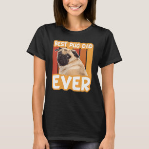 Men's Best Pug Dad Ever American Flag 4th Of July T-Shirt