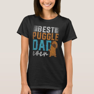 Mens Best Puggle Dad Ever Dog Pet Fathers Day Pug T-Shirt