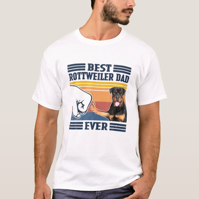 Mens Best Rottweiler Dad Ever Funny Dog Lover Fath T-Shirt (Front)