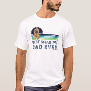 Mens Best Shar Pei Dad Ever Fathers Day Funny Dog T-Shirt
