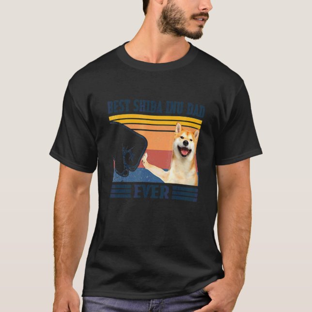 Mens Best Shiba Inu Dad Ever  Dog  Father's Day T-Shirt (Front)
