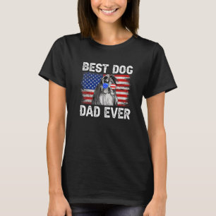 Mens Best Shih Tzu Dad Ever American Flag 4th Of J T-Shirt